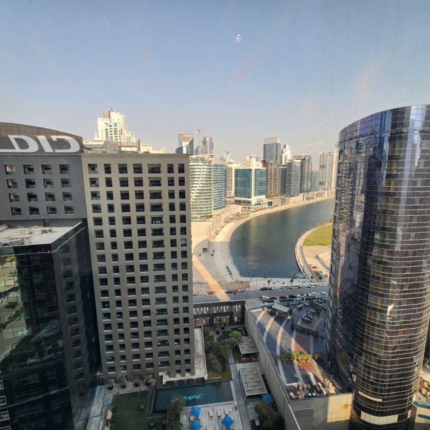 Workspace Offering Views Of The Burj Khalifa