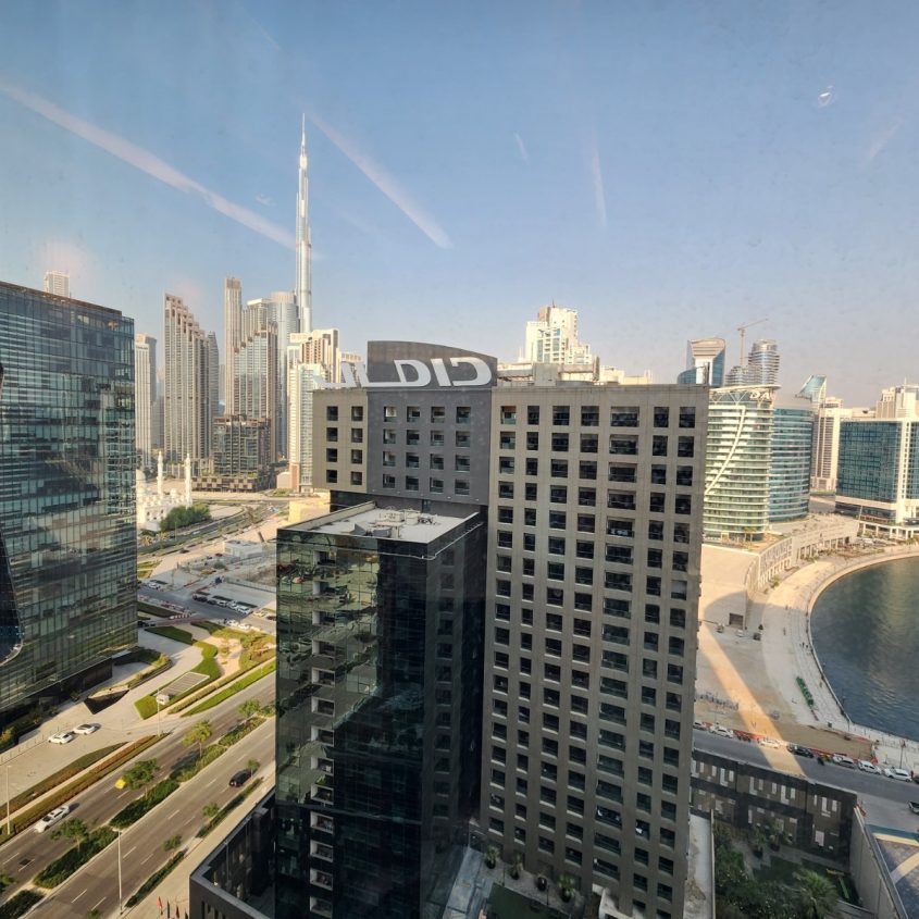 Workspace Offering Views Of The Burj Khalifa