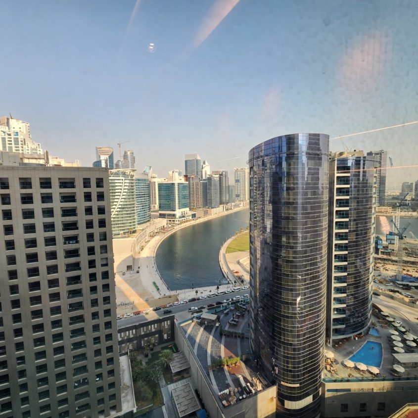 Workspace Offering Views Of The Burj Khalifa